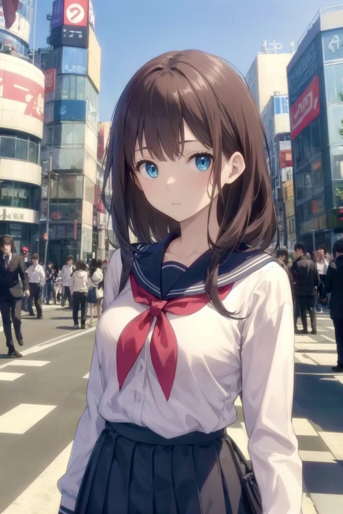 AI Illustration_Japanese high school girl Prompt_11