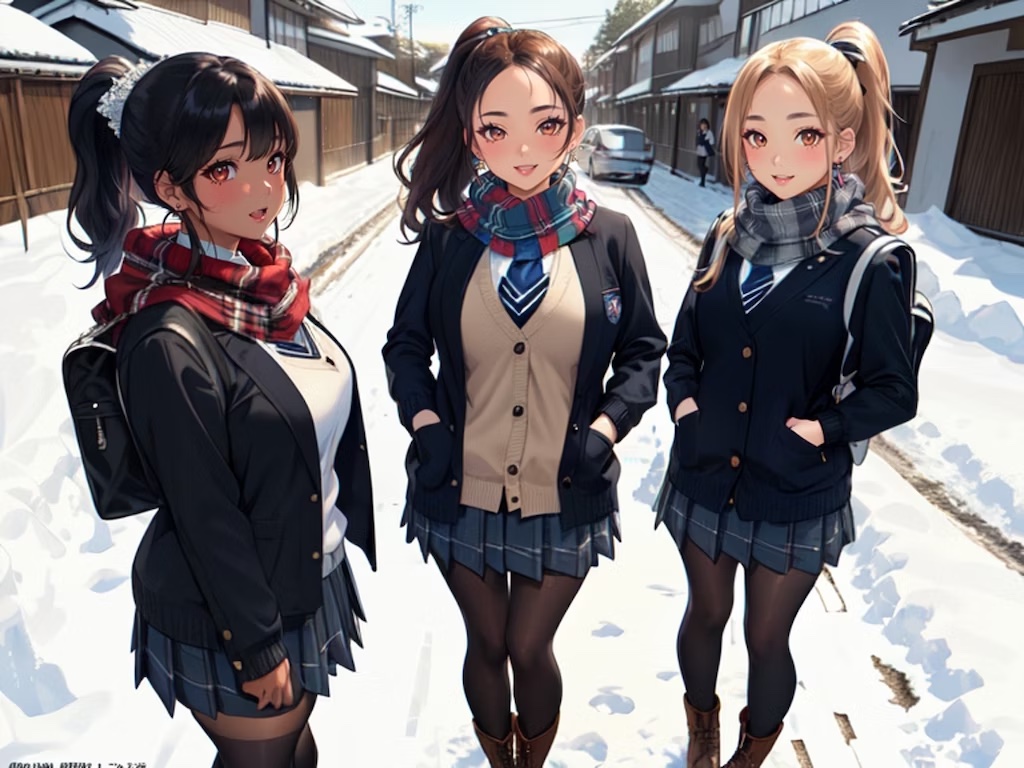 AI Illustration_Japanese high school girl Prompt_4